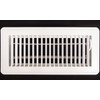 4" X 8" Floor Register with Louvered Design - Fixed
