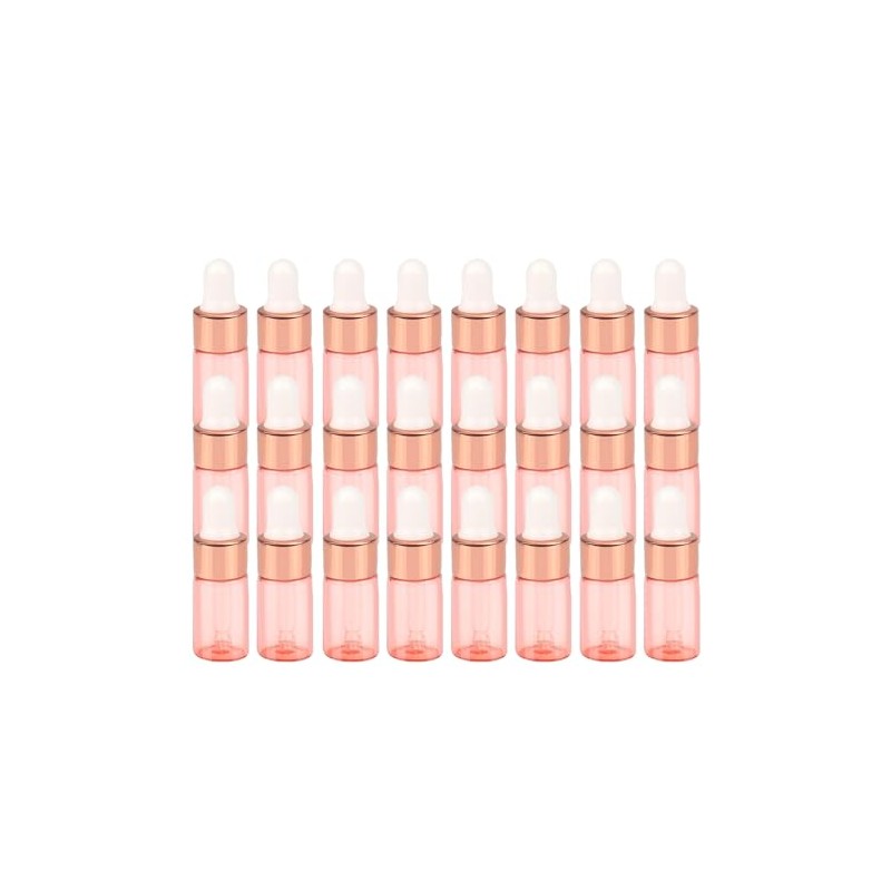 Easeen - 50 botellas cuentagotas de muestra, 3 ml rosas,