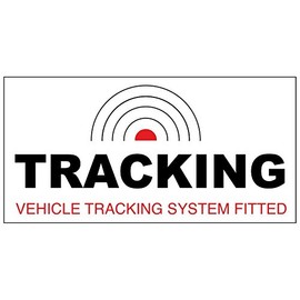 landing designs Pack of Two TRACKING VEHICLE TRACKING TRACKER SYSTEM FITTED CAR STICKER DECAL WINDOW DASHBOARD