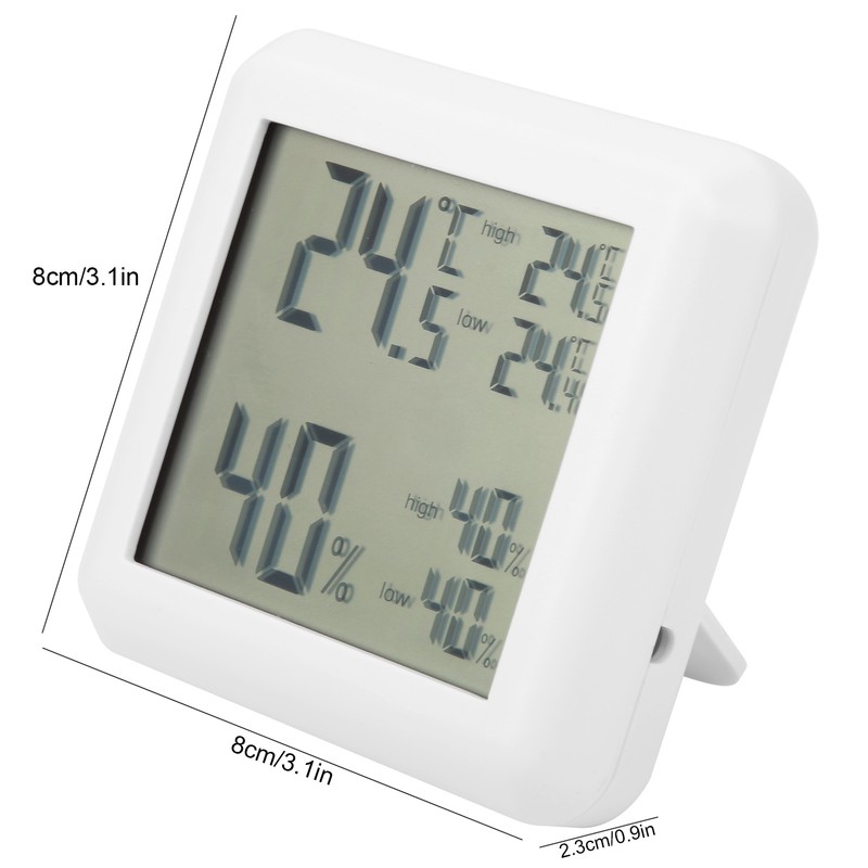 Thermometer Hygrometer Indoor Desktop Digital LCD Temperature Humidity Monitor Tester