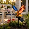 Solar Eagle Garden Light 9.84in Patriotic LED Outdoor Stake Memorial