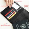 Lumbor37 Porta de Pasaporte, Funda para Pasaporte Con Bloqueo RFID,Cremallera