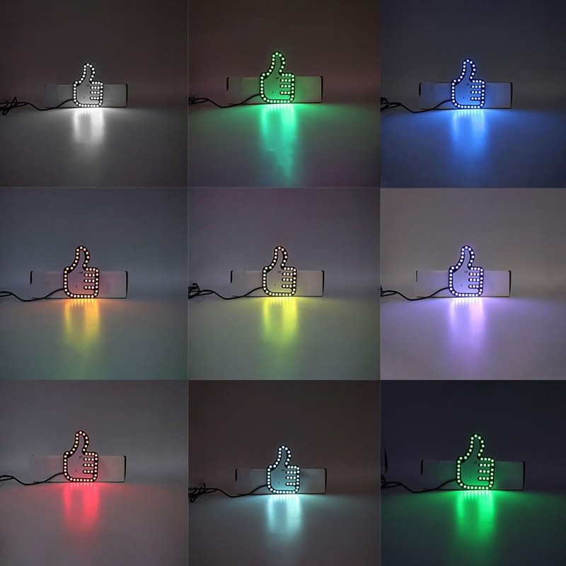 Car Hand Gesture Light LED Sign Finger Light Window Gesture