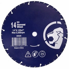 Stark 14" Inch Premium Multi-Purpose Diamond Metal Steel Iron Cut Off Wheel Abrasive, 1" Arbor Ultra Fast Cutting