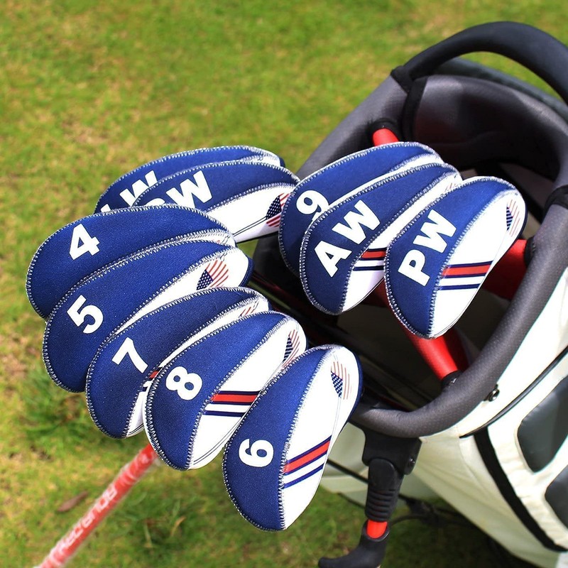 10 Pcs Golf Headcovers Iron Covers for Irons 4 5