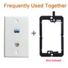 BUPLDET LC/UPC Fiber CAT6 Ethernet Wall Plate - Single Gang