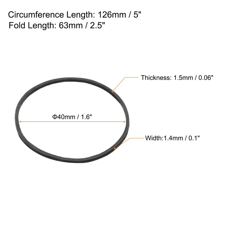 sourcing map 100 Pack Rubber Band Stretchable Rubber Elastic Band