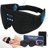 Bluetooth Sleep Mask, 3D Black Sleep Mask with Headphones for