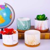 ROSE CREATE 4 pcs 4 Inches Ceramic Marbleizing Style, Big