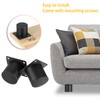 BTSKY 4Pcs 2 Inch Metal Furniture Cabinet Legs - Black