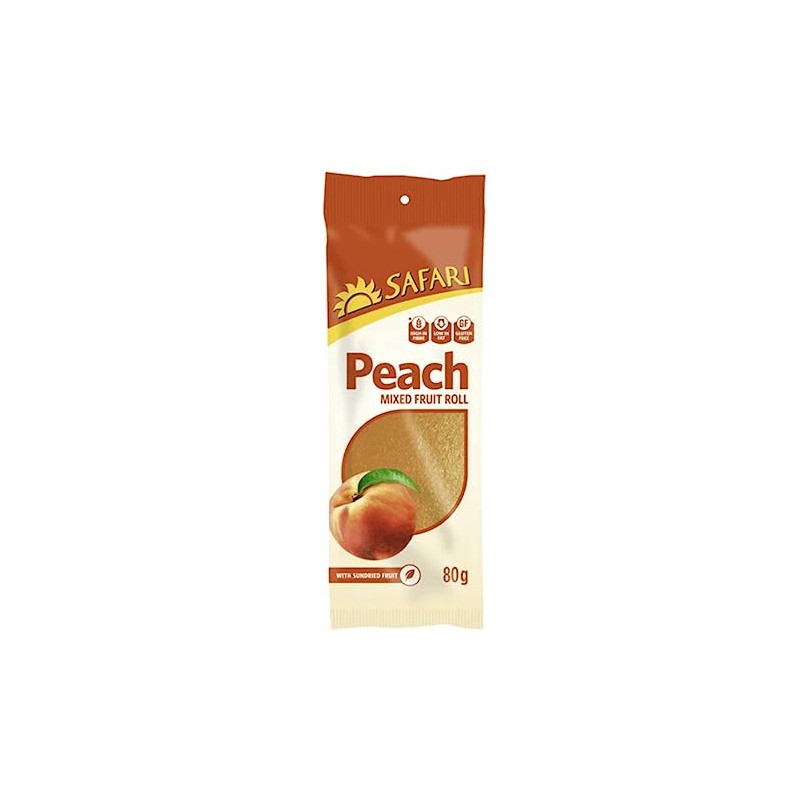 Safari Fruit Rolls Peach 80g Pack