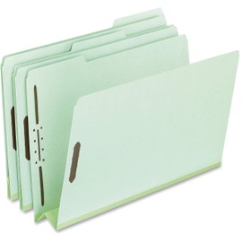 Pendaflex 17182 Pressboard Folders, 2 Fasteners, 3" Expansion, 1/3 Tab, Letter, Green (Box of 25)