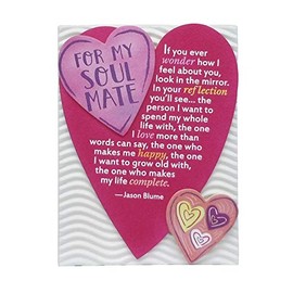 Blue Mountain Arts Love Magnet with Easel Back—Valentine's Day, Anniversary, or "I Love You" Gift for a Significant Other, Husband, or Wife, 4.9 x 3.6 Inches (For My Soul Mate)