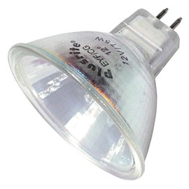 Plusrite 3233-75 Watt Halogen Light Bulb - Mr16 - Eyf Narrow Spot - Glass Face - 2,000 Life Hours - 13,000 Candlepower - 12 Volts,