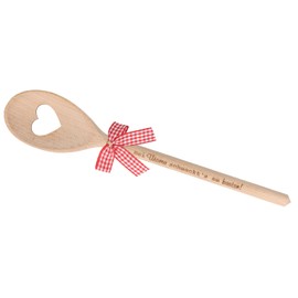 Spruchreif Wooden Cooking Spoon with Heart and Engraving, Gift for the Uroma, Uroma Birthday, "Bei Uroma schmeckts am best!"