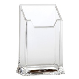 Home-X Acrylic Pen Holder – Multipurpose Clear Acrylic Makeup Brush Holder with Wide Opening and Stable Base for Eyeglasses, Pencils, Tools – Ideal for Desk, Vanity, Bathroom Storage