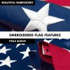 G128 5 Feet Tangle Free Spinning Flagpole (White) American Flag