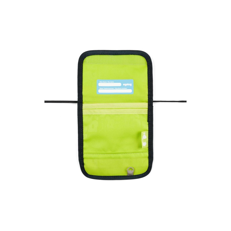 ergobag Neck pouch, change compartment, viewing window, Coral Bear -