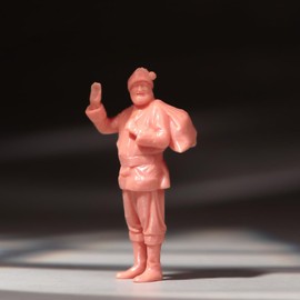 SOUFORCE 1/64 Scale Xmas Scene Props Figure Xmas Happy New Year Santa Claus Greeting Posture Unpainted Miniature Action Figure Model