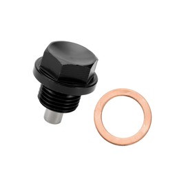 PARSLUCK Universal Oil Pan Screw Oil Drain Plug Sump Drain Nut Bolt, M20x1.5, Aluminium Alloy, Black, 1 Set Stable