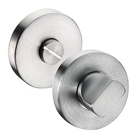 Bathroom Thumb Turn Lock (Turn & Release) Brushed Stainless Steel