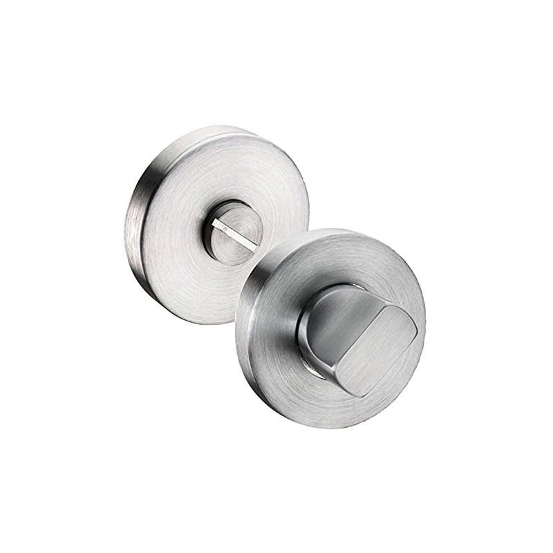 Bathroom Thumb Turn Lock (Turn & Release) Brushed Stainless Steel