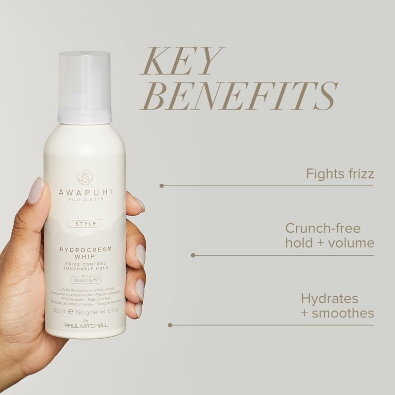 Awapuhi Wild Ginger by Paul Mitchell HydroCream Whip Mousse, Frizz