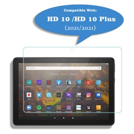 Tentoki [2 Stück Schutzfolie für HD 10 / HD 10 Plus (2021 Model, 11.Generation), Anti-Kratzer, High Definition, Bläschenfrei, Einfache Installation