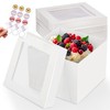 RICCLE 15pcs Cake Boxes, 10x10x8 Inches Tall Cake Box with