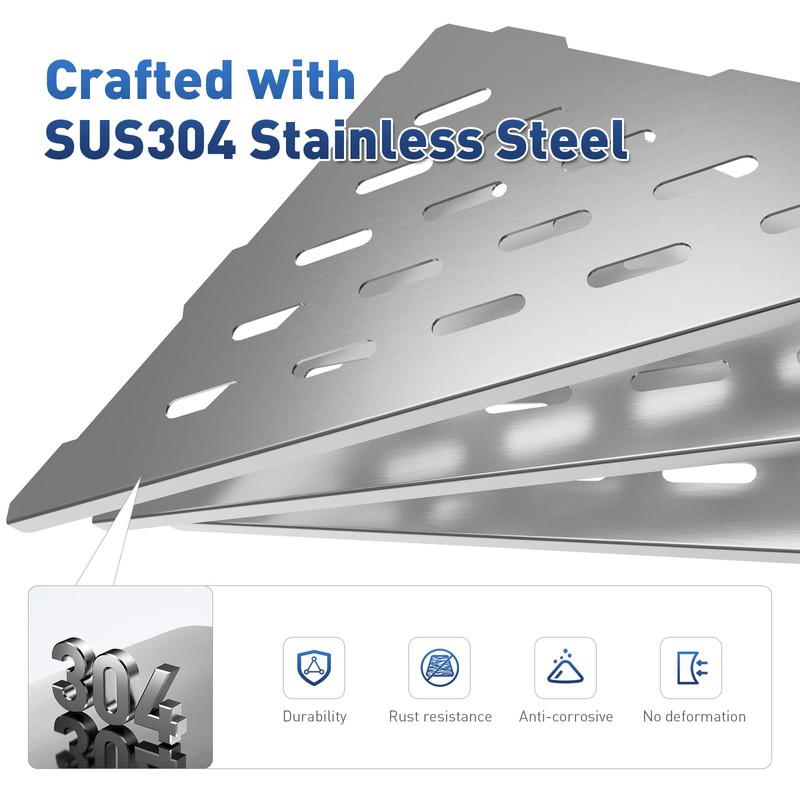 lives Shower Corner Shelf 10" Slot Design Bathroom Shelves for