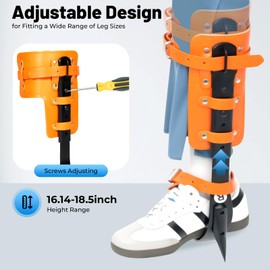 XUFOPLY Tree Climbing Spike Set, Adjustable Tree Climbing Spike Steel Pole Climbing Spurs Forged Climber Gaffs Tools with Adjustable Climbing Belt and Hight for Fruit Picking Outdoor Activities