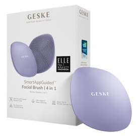 GESKE | Cepillo facial SmartAppGuided™ 4 en 1 | Cepillo de limpieza facial | Cepillo de silicona suave | Limpieza facial profesional | Dispositivo de limpieza facial | Limpieza de la piel