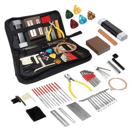 Guitar Setup Tool Kits,72X Luthier Tools with Carry Bag - String Instrument Accessories for Musicians, Care Set with Strings Picks Bridge Pins