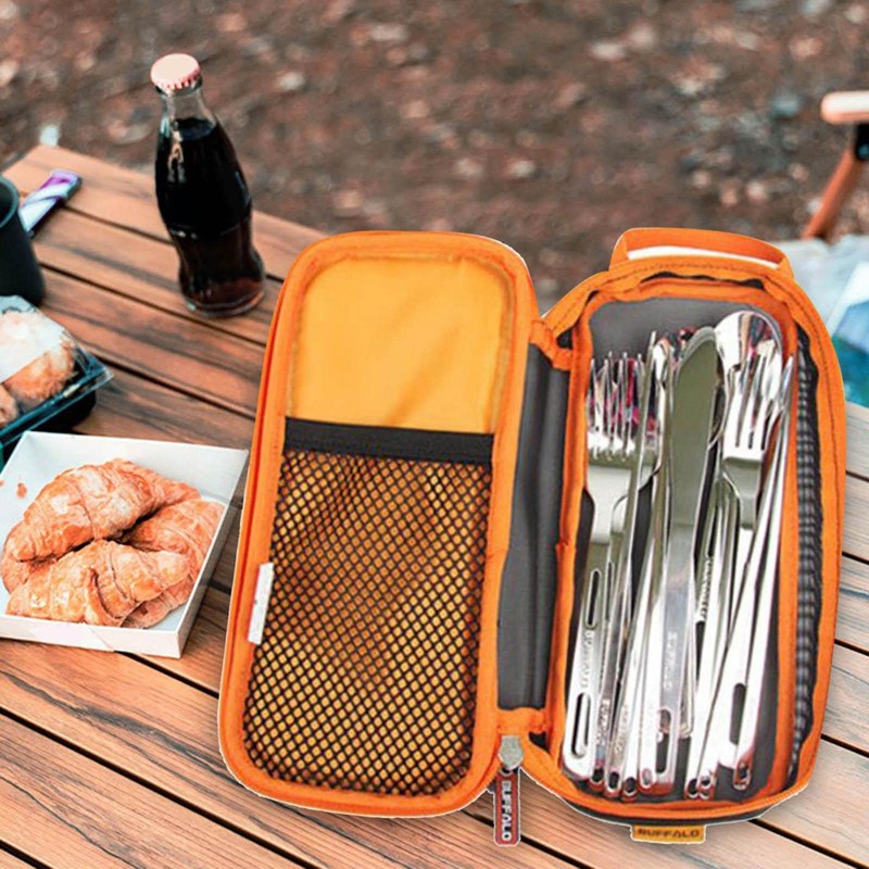 Cutlery Storage Bag Zipper Organizer for Camping, Travel, Office, Party