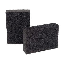 Invero Pack of 6 DIY Sanding Sponge Blocks - Wet and Dry Dual-Use Fine and Medium Grades - Washable and Reusable Kit Ideal for all Wood Drywall and Polishing - Black