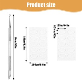 dinghaole Cuticle Pusher, Nail Cuticle Remover Tools, Dual Ended Nail Cuticle Remover with 5 Nail Sand Polishing Tablets, Nail Care Remover Cuticle Trimmer for Manicure Pedicure Nail Art