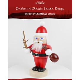 Steinbach Big Smoker Santa Claus - Incense Holder for Incense Sticks - Christmas Decorations Indoor - Room Decor - Made in Germany - 11 inch