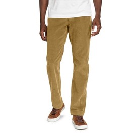 Eddie Bauer Men's Regular Fit Faultline Corduroy Pants, Dark Tan, 42W x 32L