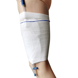 Catheter Leg Bag Holder Urine Drainage Bag Covers Fabric Catheter Bag Leg Sleeve Elastic Leg Cuff Washable Urinary Incontinence Supplies for Men Women