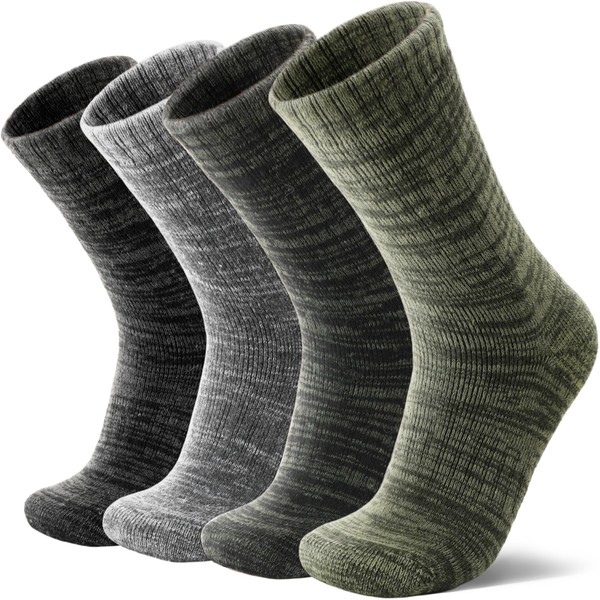 MOSEY KOSY 4 Pairs Merino Wool Walking Hiking Boot Socks