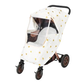 Generic Baby Stroller Rain Cover，Pure cotton thickened Winter stroller rain cover， Windproof and Waterproof, Protect from Dust and Snow, white