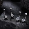 MILACOLATO 14G G23 Titanium Belly Button Rings - Internally Threaded