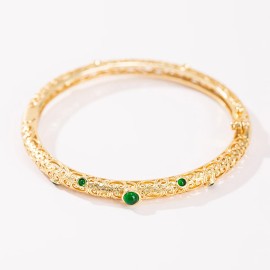 Luxury Court Filigree Electroplated Copper Alloy Gold Bracelet All-Match BangleColor: Gold Ting filigree goldtone bracelet