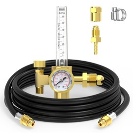 Yeswelder Argon/CO2 Mig Tig Flow Meter Gas Regulator Gauge Welding Weld with 8ft Gas Hose