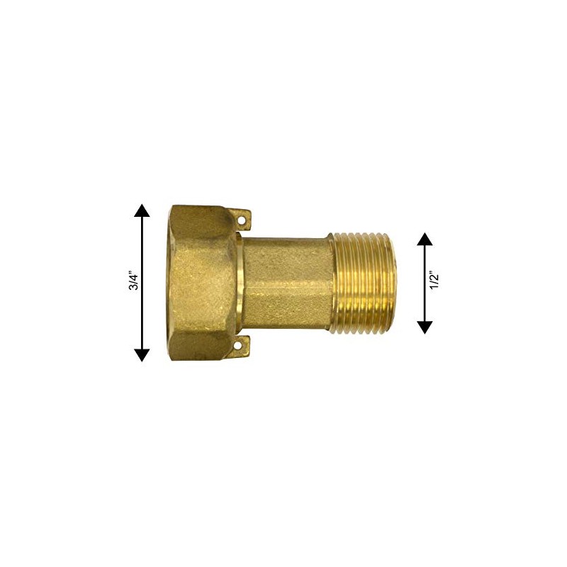 VARIOSAN Water Meter Fitting 12616, 3/4 Inch Female x 1/2