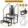 foriy 3 Steps RV Stairs, Outdoor Hot Tub Steps, Mobile