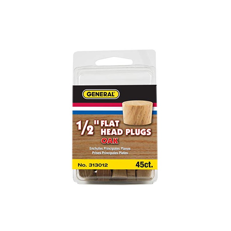 General Tools 313012 1/2-Inch Flat Head Plugs, FSC Ethically Sourced