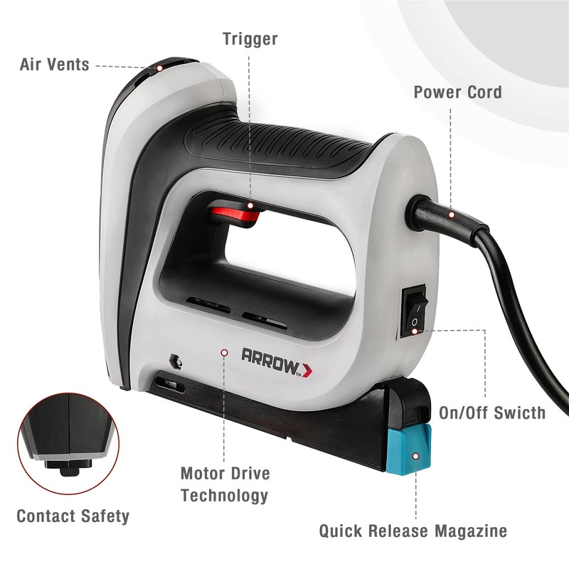 Arrow Electric Staple Gun Kit, Corded Stapler with 3750 Pieces