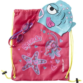 Speedo(スピード) トレーニング用品 ベビー ジュニア シースクワッド スイムセット キャップ/ゴーグル/バック SD97A38 ピンク PN