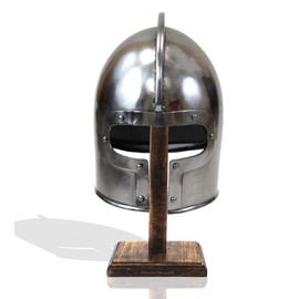 Medieval Flared Barbute Fighting Combat Helmet Decoration Barbuta 18GA Steel Adult Size Knight Armor Crusader Templar Helmets